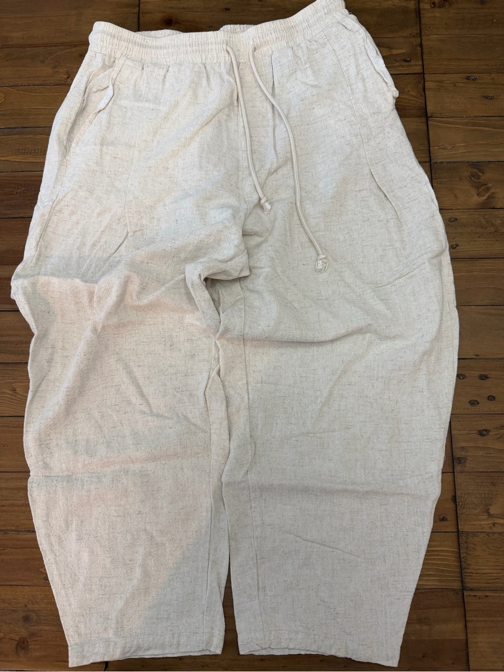 Manfinity Cream Casual Drawstring Pants